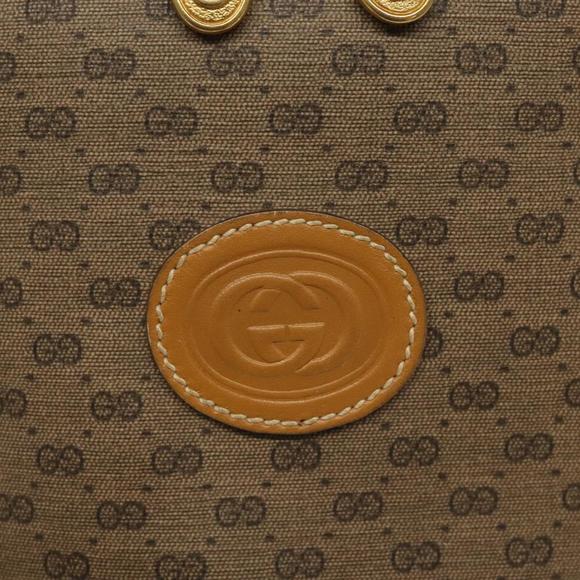 GUCCI Micro GG Supreme Shoulder Bag PVC Beige Gold Auth 126100 - Picture 14 of 16
